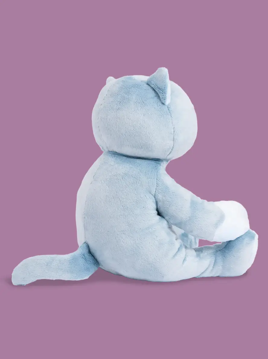 Hugimals World – Großhandel Kuschel-/Plüschtier – Kind & Baby – Frankie die Katze, 2 kg schweres Kuscheltier zur Angstlinderung für Kinder und Erwachsene16