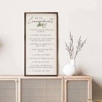 Kendrick Home - Wholesale Sign - Ten Commandments Greenery2