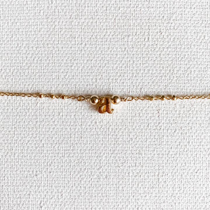Bubblewords 18k Gold Letter Necklace for wholesale by Lee&Lo Handmade Wearables