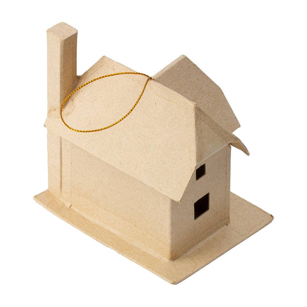 Factory Direct Craft - Wholesale Ornament - Premade Paper Mache House Ornament>Select Saltbox or Cottage7