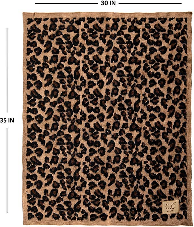 Funky Junque – Cobertor de cama - Crianças e bebés por atacado – Cobertor de bebê - padrão leopardo (café com leite)3