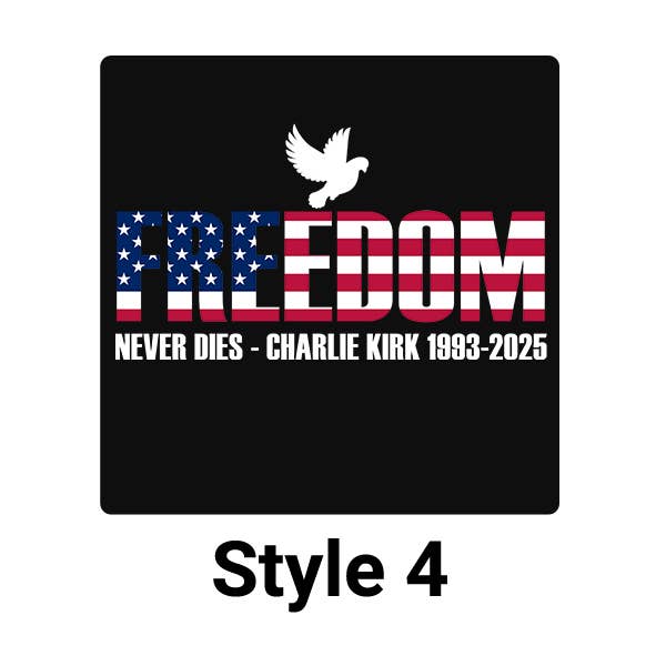 Puka Creations – wholesale Screen printed t-shirt – unisex – Charlie Kirk T-shirts (In Loving Memory) .3