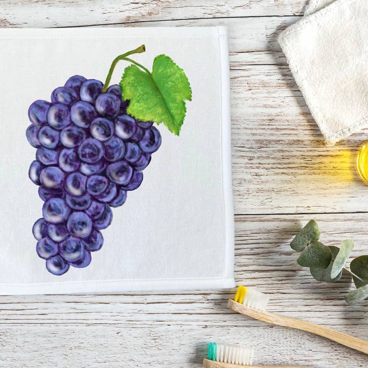 MerikaArt - Wholesale Wash Cloth - Purple Grapes Washcloth3