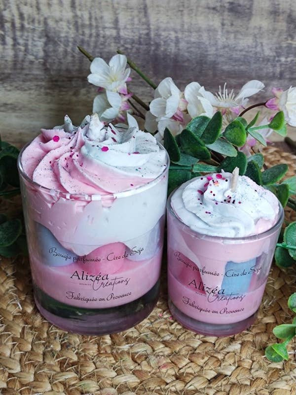 Bougie Gourmande Unicorn Marshmallow 160g pour la vente par LES CREATIONS D'ALIZEA