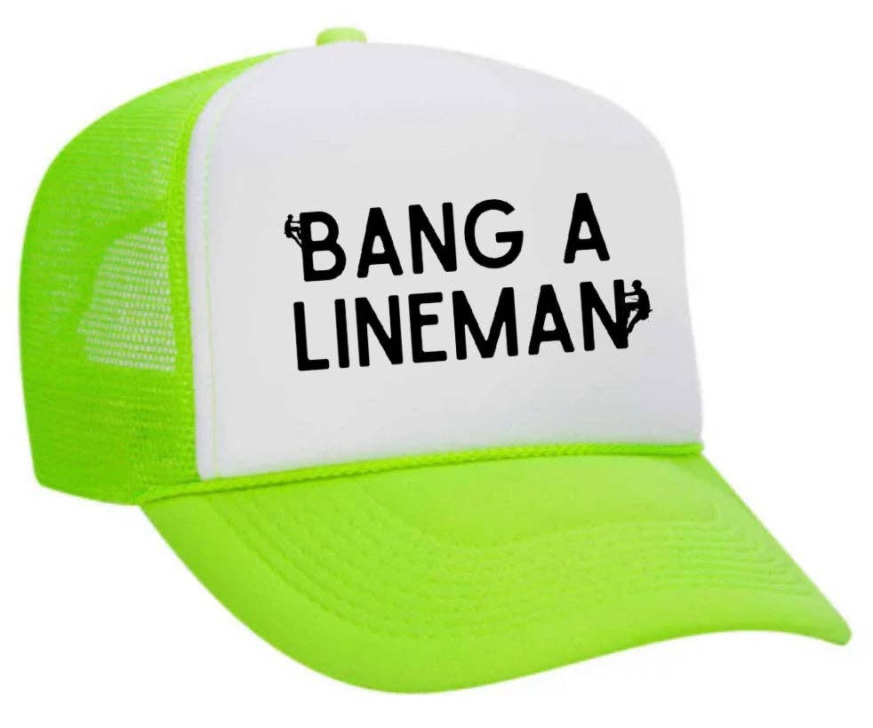 Inappropriate Trucker Hats - Vendita all'ingrosso Cappellino  da camionista - Unisex - Cappello da camionista Bang A Lineman2