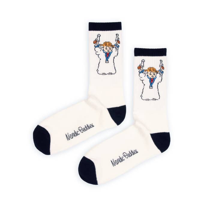 Nordicbuddies – Meias - Homem por atacado – Pippi e as Meias Retro Masculinas Bang