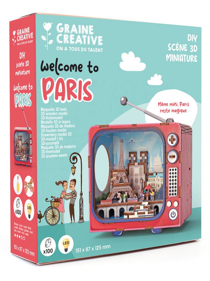 MAQUETE 3D MADEIRA TV PARIS por atacado de Graine Créative