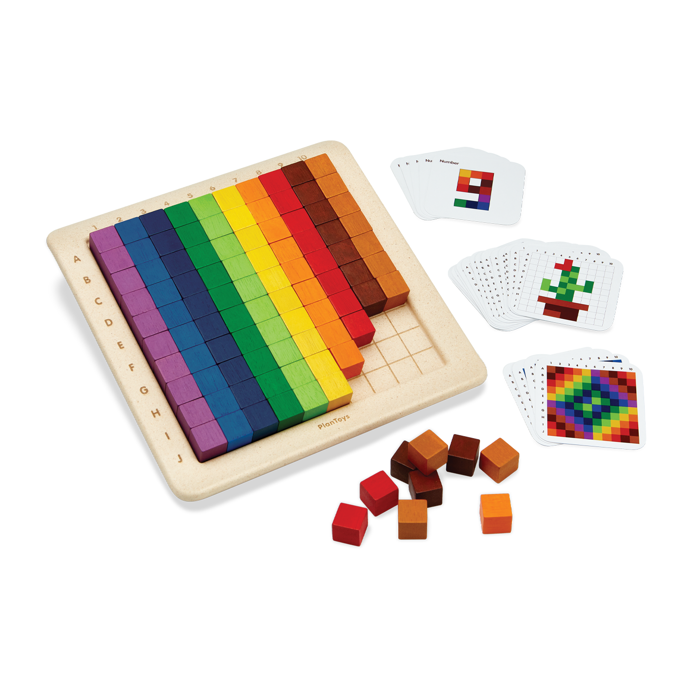 PlanToys - Wholesale Toy Set - Kids - 100 Counting Cubes - Unit Plus1