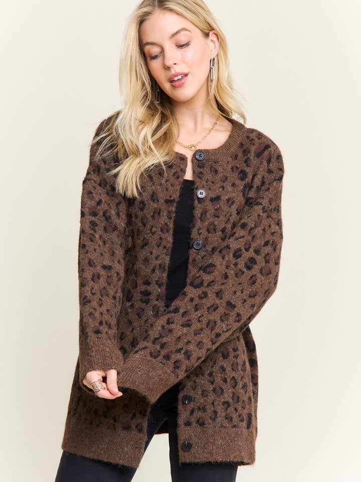 ADORA LA – wholesale Kofta - Dam – CESW4182-LEOPARDMÖNSTRAD BORSTAD KOFTAN MED KNAPPAR4