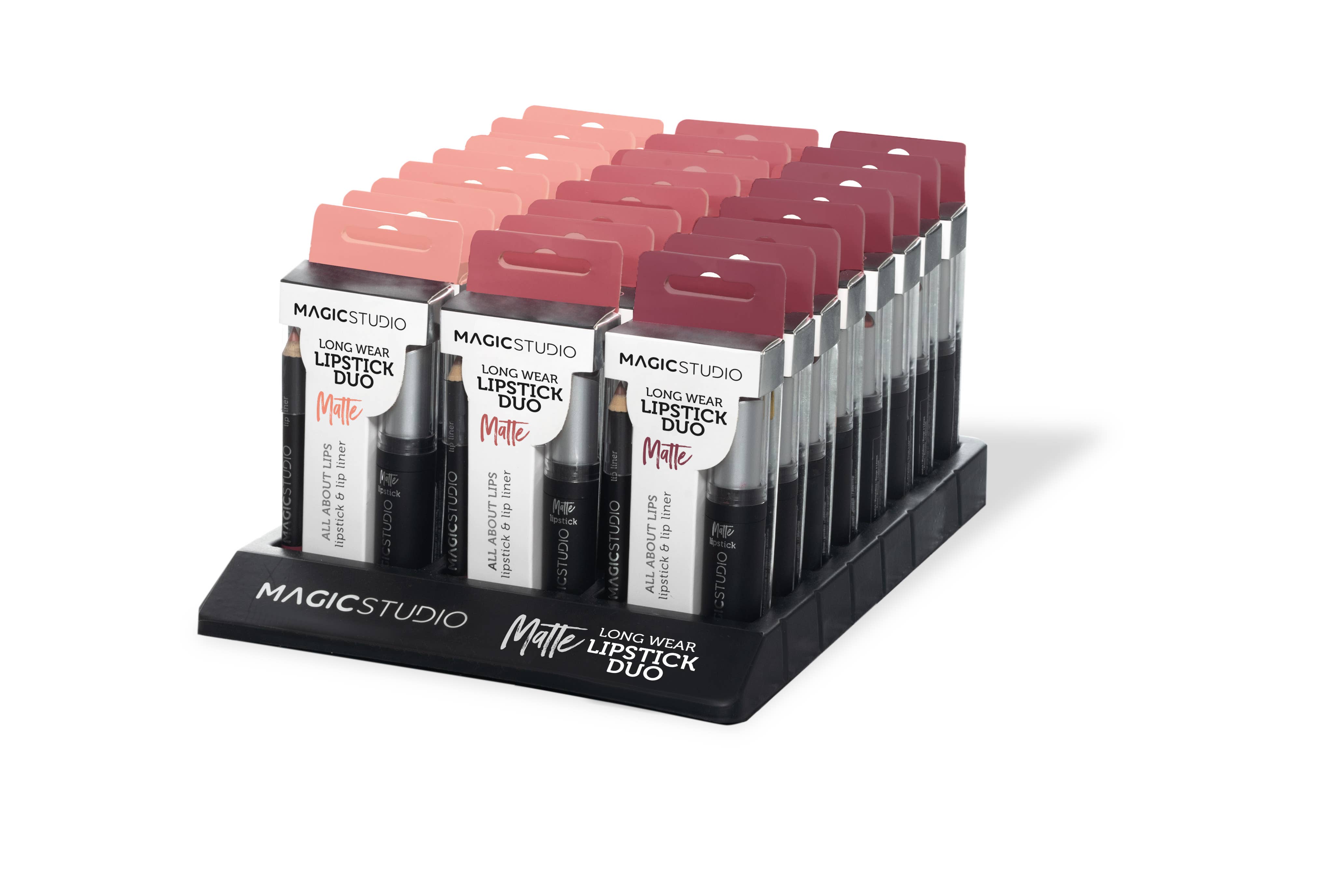 Aquarius Cosmetic SLU - Wholesale Lipstick Set - Magic Studio Matte Lipstick & Lipliner1