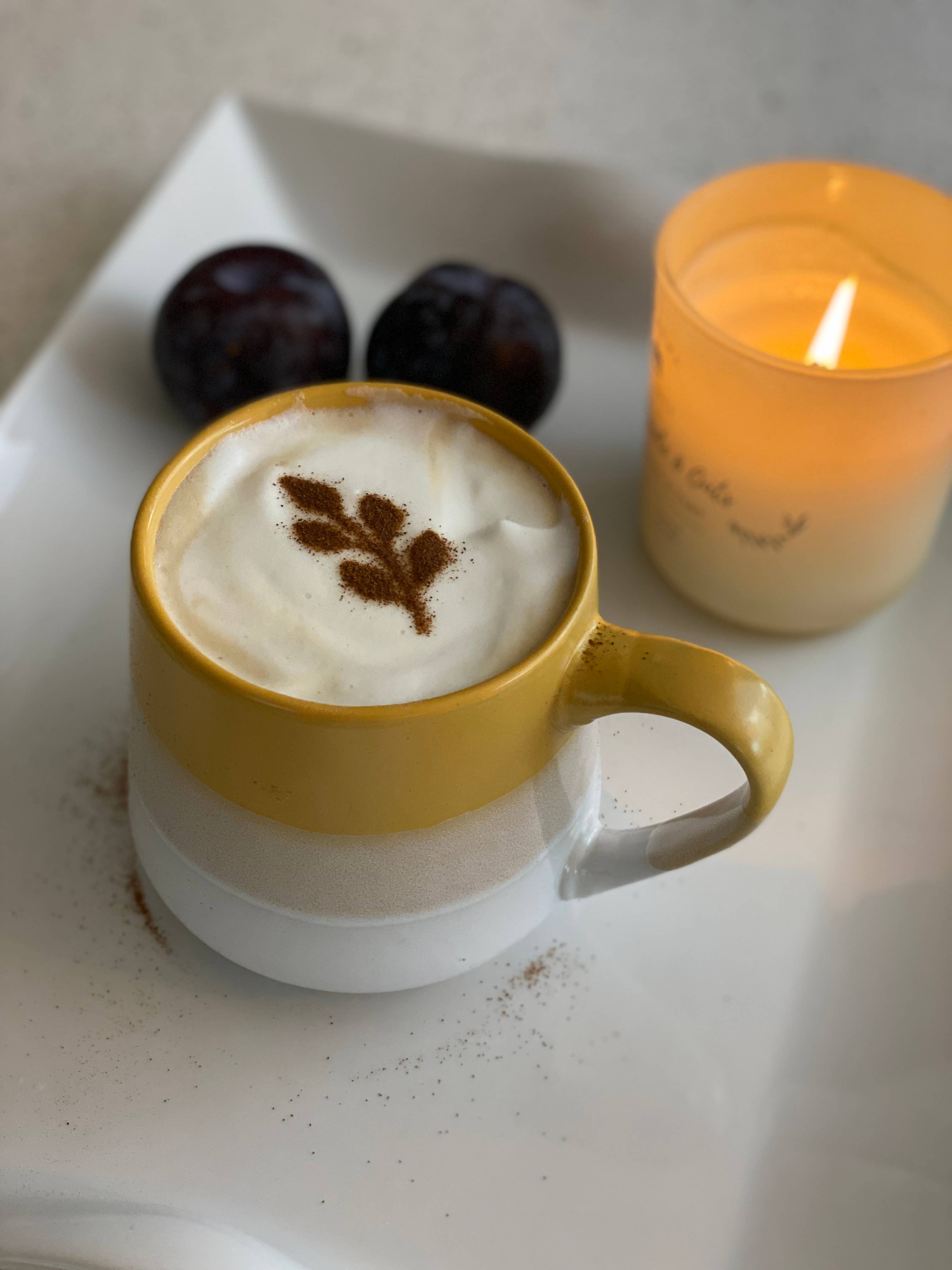 moon + magnolia – Engroshandel Stencil – Botanisk Kaffe Stencil | Krus Art1