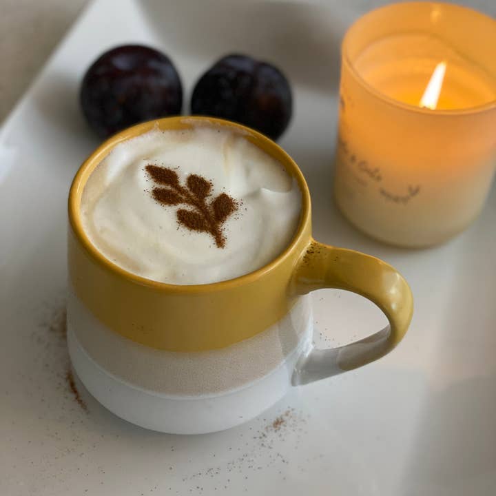 moon + magnolia – Engroshandel Stencil – Botanisk Kaffe Stencil | Krus Art1