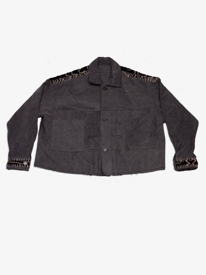 Mudcloth Jacket Grey for wholesale by Laraw