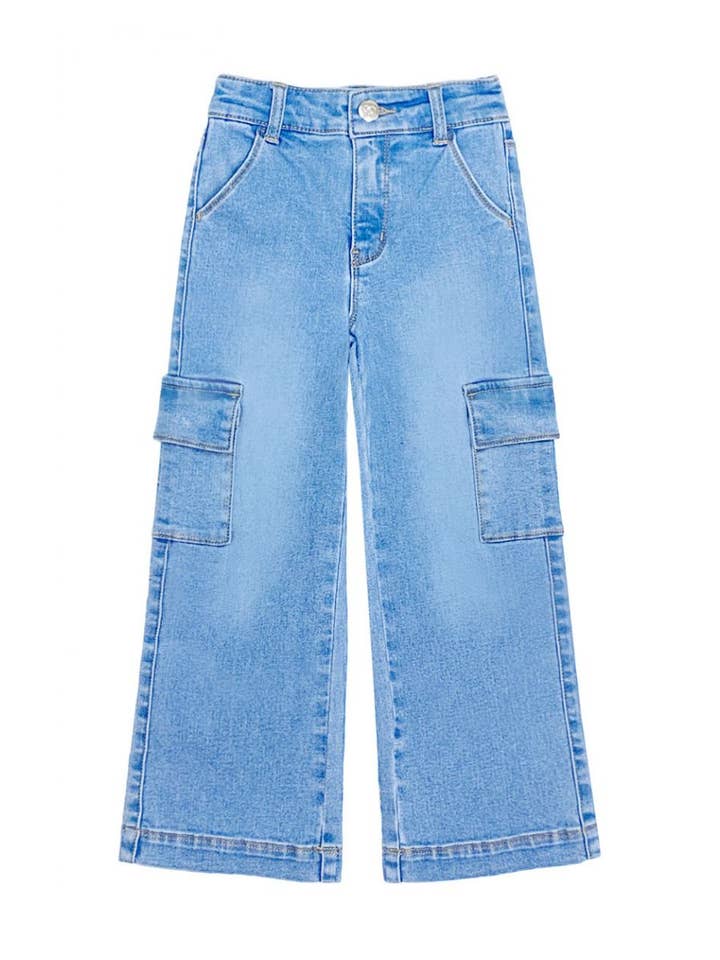 Cutie Patootie Clothing - Wholesale Jeans - Kids - GDP-23-89138A Girl Class Cargo Pocket Jeans