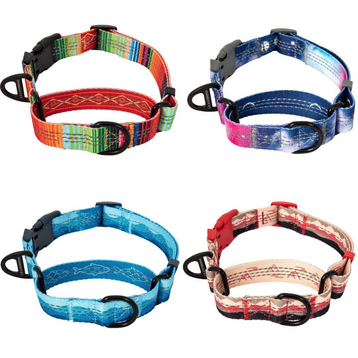 Leash Boss - Wholesale Pet Collar - Dog - Patterned Reflective Fabric Martingale Dog Collar - Pattern Collection