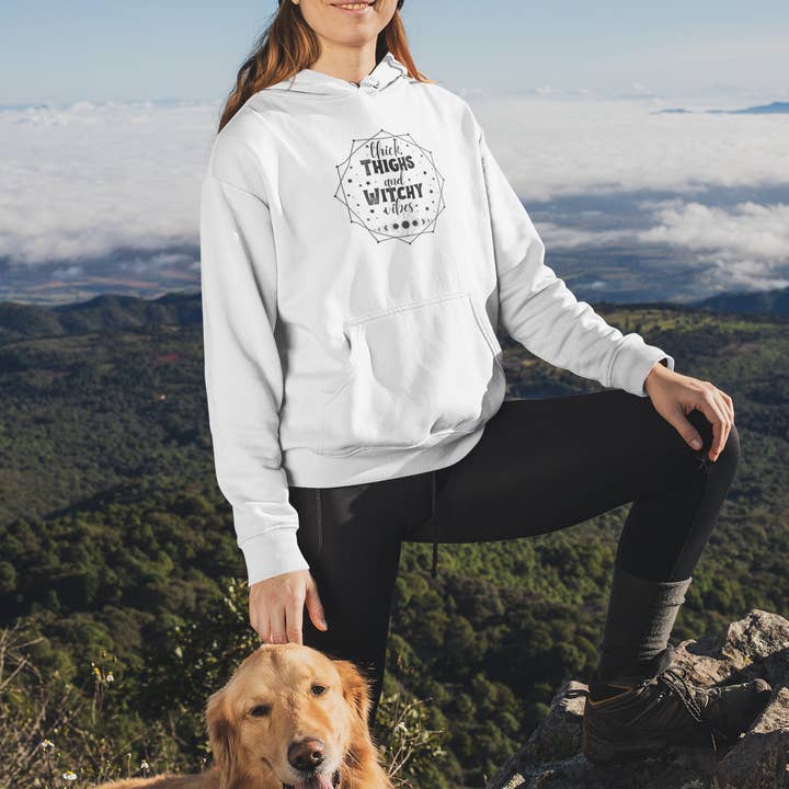 Laney's Castle - Wholesale Hoodie - Unisex - Thick Thighs & Witchy Vibes Hoodie | Plus Size2