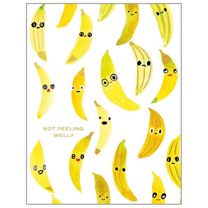 Cáscaras de plátano - Tarjeta Get Well para venta al por mayor de On The Bright Side