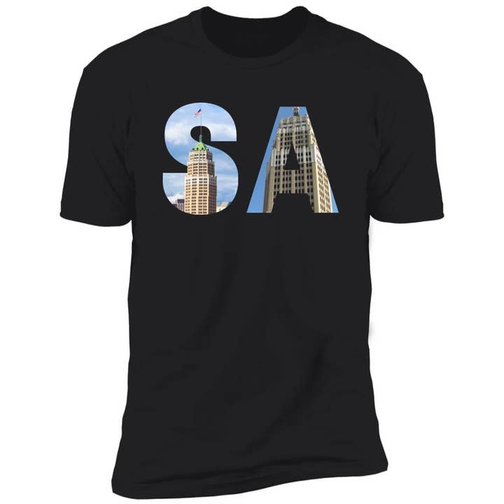 San Antonio Landmarks Premium Unisex T-shirt for wholesale by VivaCity Gear
