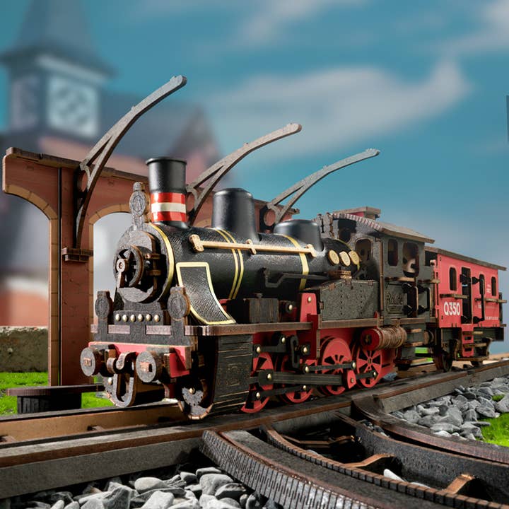 Robotime – Kit de artesanato DIY por atacado – TGS01 Steam Journey Robotime Rollife 3D Puzzle de Madeira 5