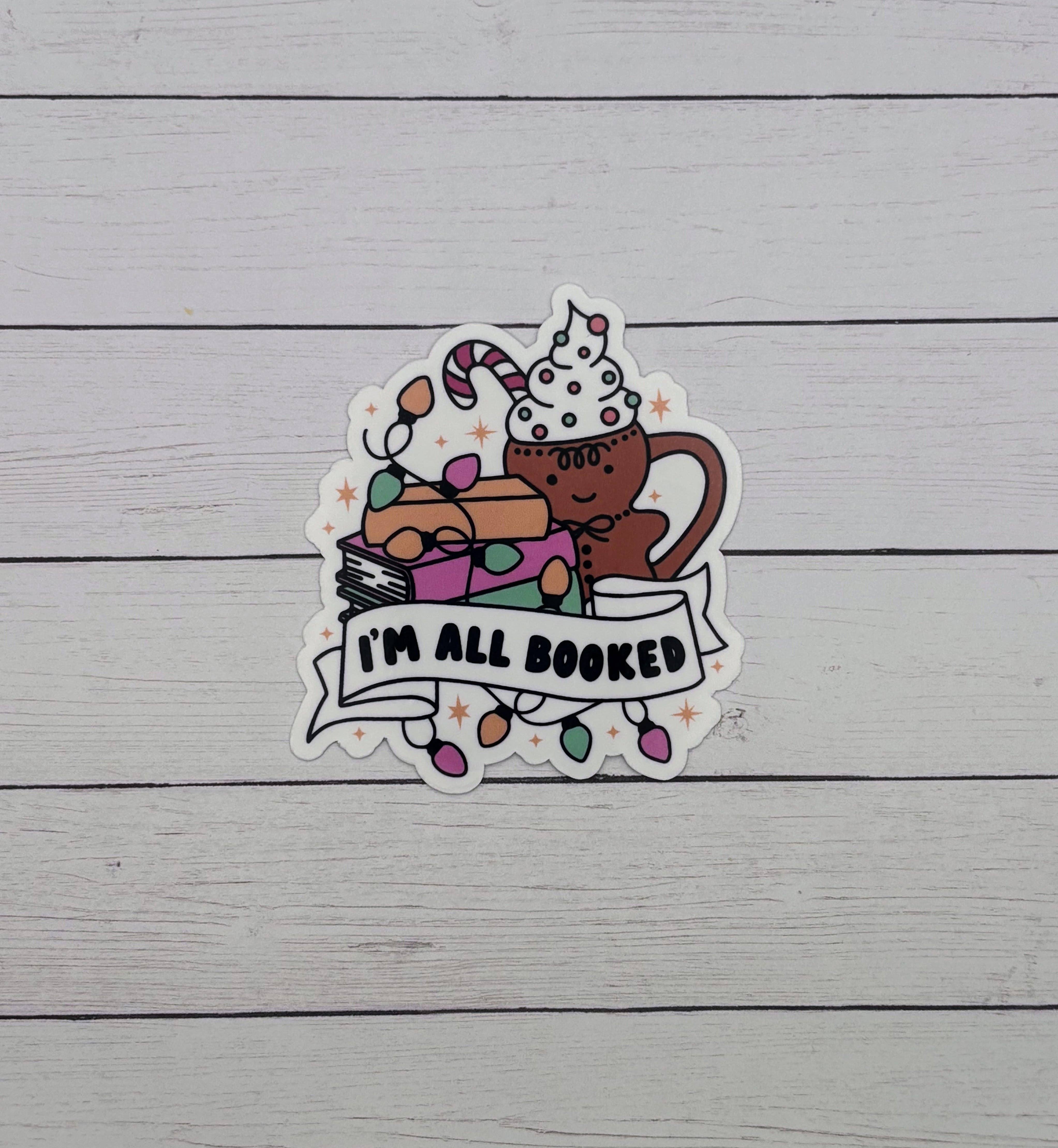 Made with Monday - Wholesale Sticker - I'm all Booked Holiday Sticker2