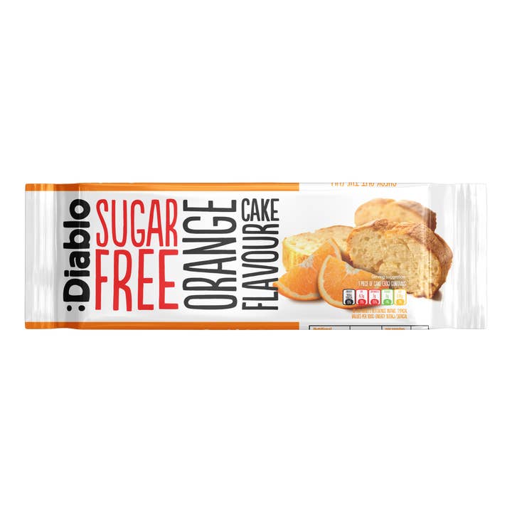 Diablo Sugar Free - Wholesale Cake - Diablo Sugar Free Orange Flavour Cake 200g
