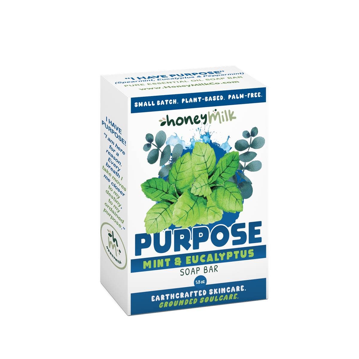 HoneyMilk - Wholesale Bar Soap - PURPOSE (Spearmint, Eucalyptus & Peppermint) Bar Soap1