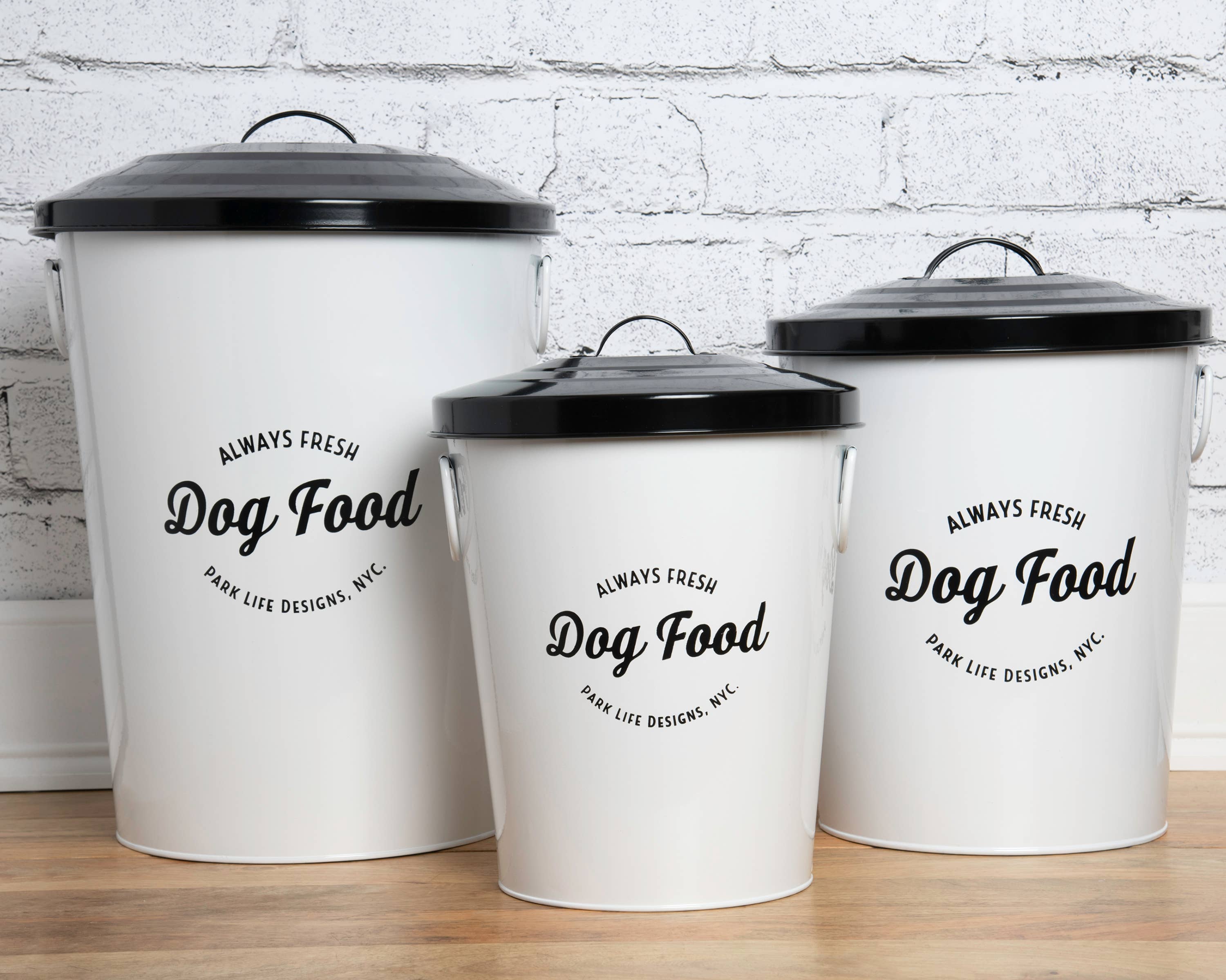Park Life Designs - Wholesale Food Storage Container - Andreas Grey Pet Food Storage Canisters2