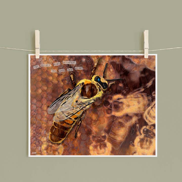 Honeybees - print for wholesale by Found & Rewound
