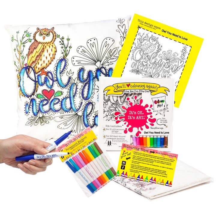 It's OK. It's ART. - Wholesale DIY Craft Kit - Owl You Need Is Love Bird DIY Craft Coloring Kit