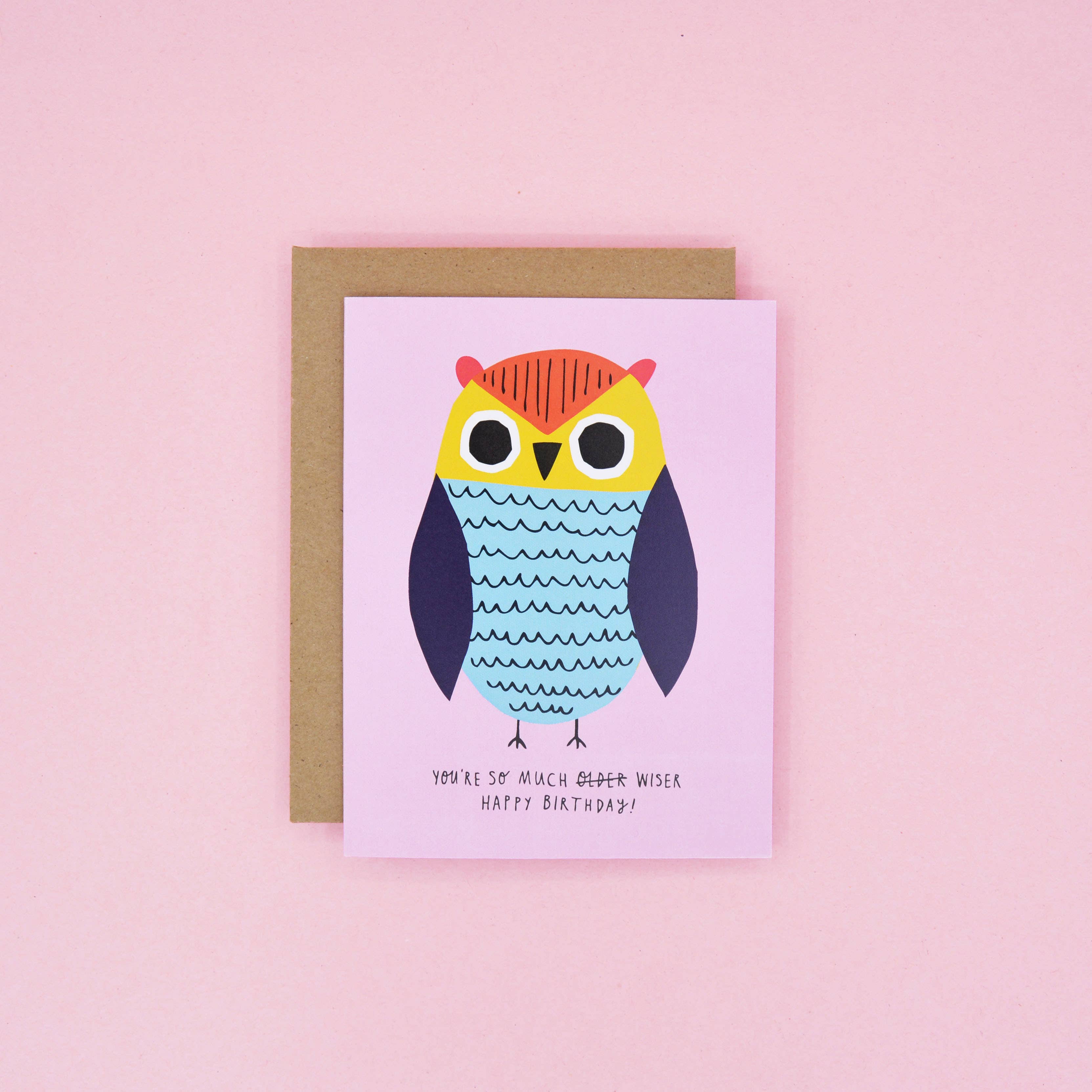 Badger & Burke - Wholesale Birthday Card - Wiser Owl - Birthday Card1