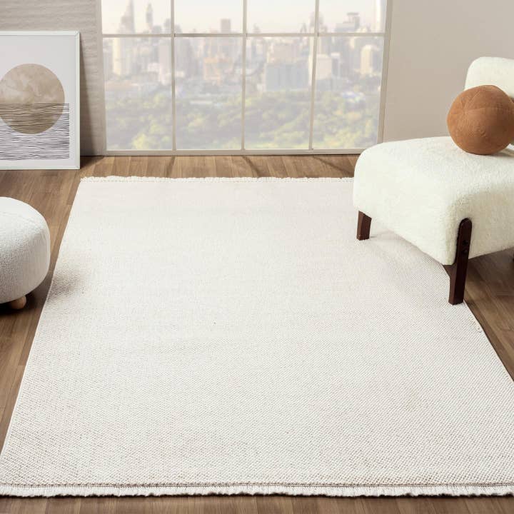 Luxe Weavers - Wholesale Area Rug - Solid Color Textured 246 Fringed Area Rug