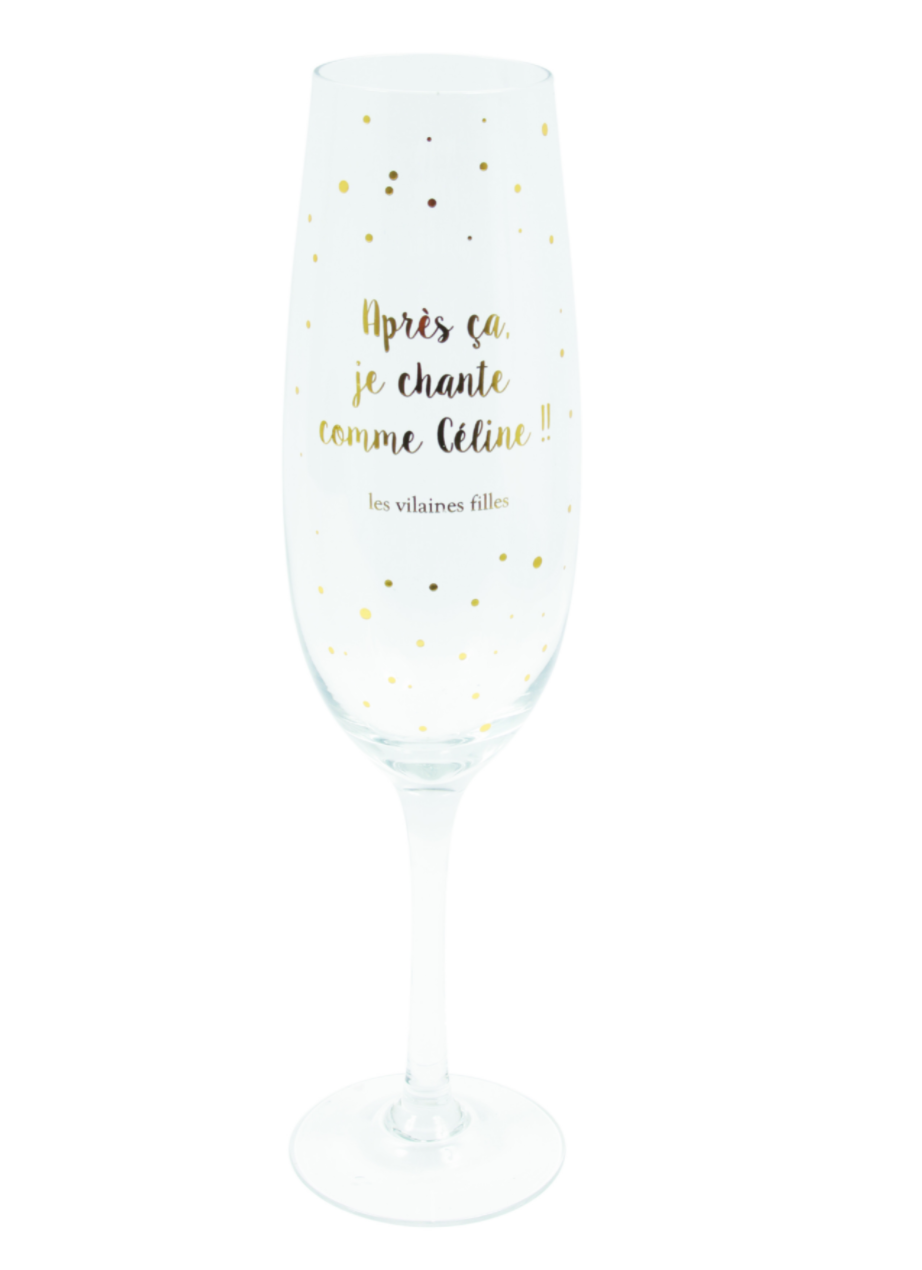Les Vilaines Filles - Wholesale Wine Glass - XXL CUT GLASS "after this, I sing like Céline"1