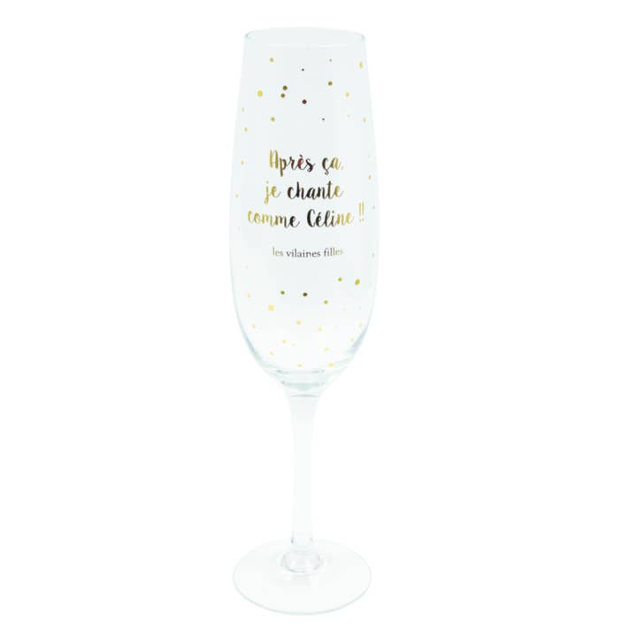 Les Vilaines Filles - Wholesale Wine Glass - XXL CUT GLASS "after this, I sing like Céline"1