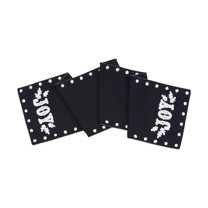 Christmas Nordic Onyx Black Joy Table Runner for wholesale by carol & frank