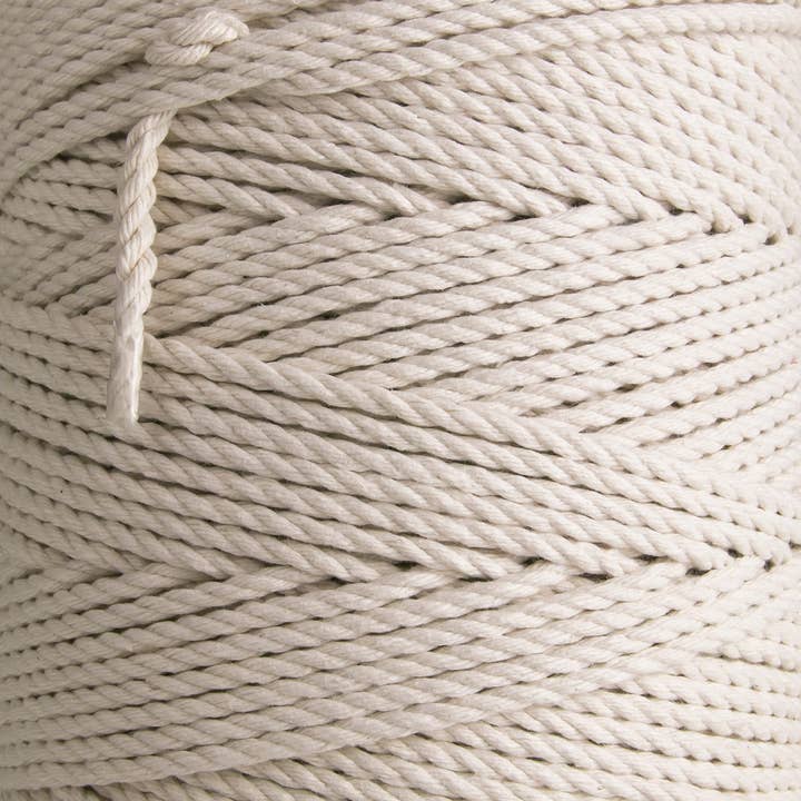 MB Cordas - Wholesale Cord - 4MM 3 Strand Twisted NATURAL Macrame Cotton Cord 1,5 kg, 280m  Macrame Rope 3 ply Craft String3