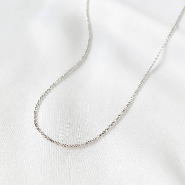 Sterling Silver Classic Chain Necklace for wholesale by Wanderlust + Co