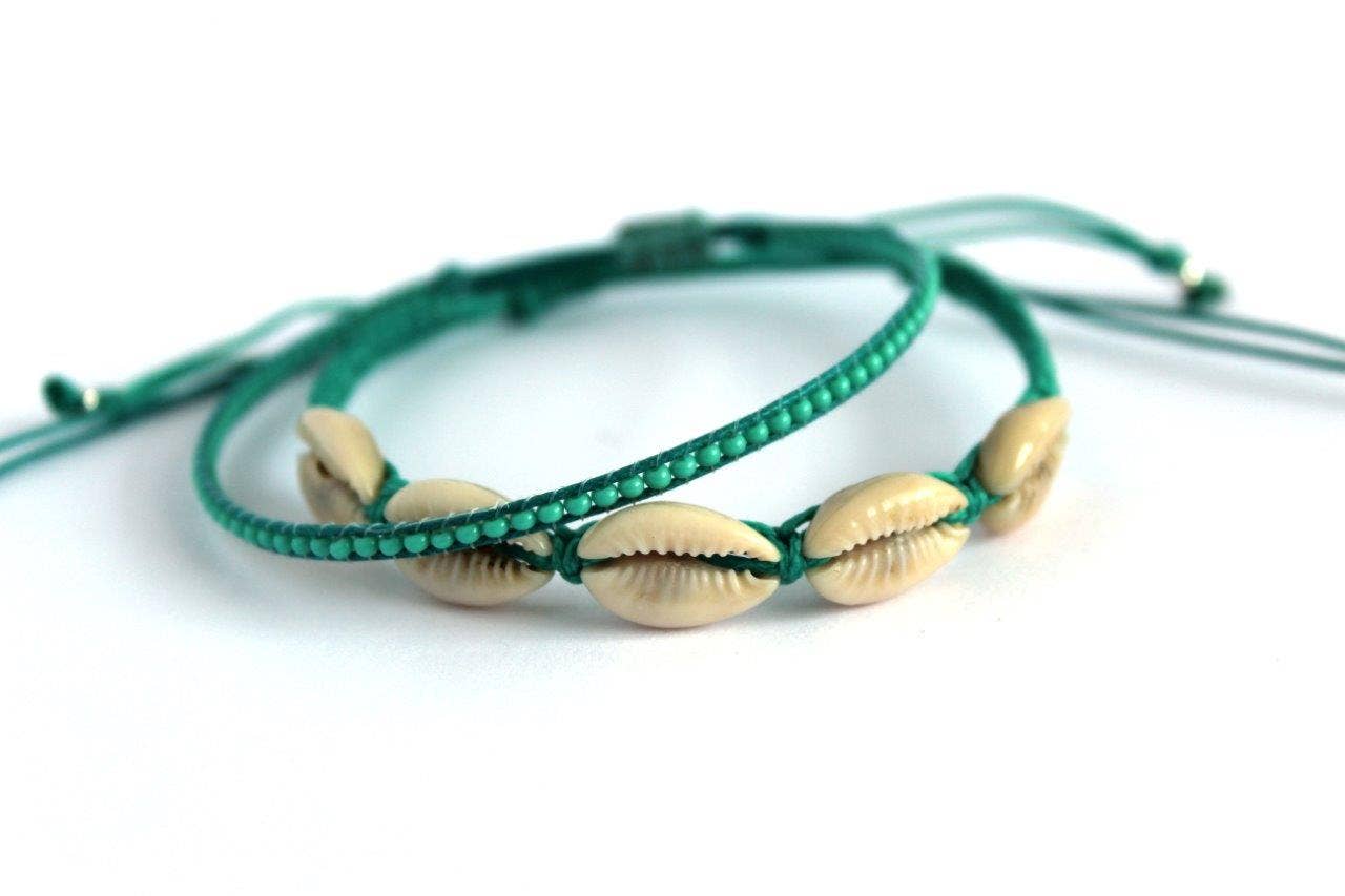 Sol Jewels - Wholesale Jewelry Set - Urban Surfer Girl - Teal Waves Bracelet 2 Pack1