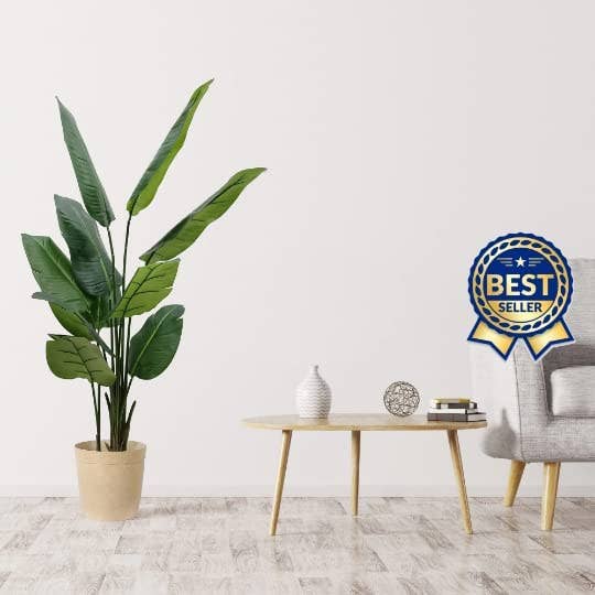 Larksilk - Wholesale Artificial Plant - Bird Of Paradise Tree In Black Pot - 5Ft2