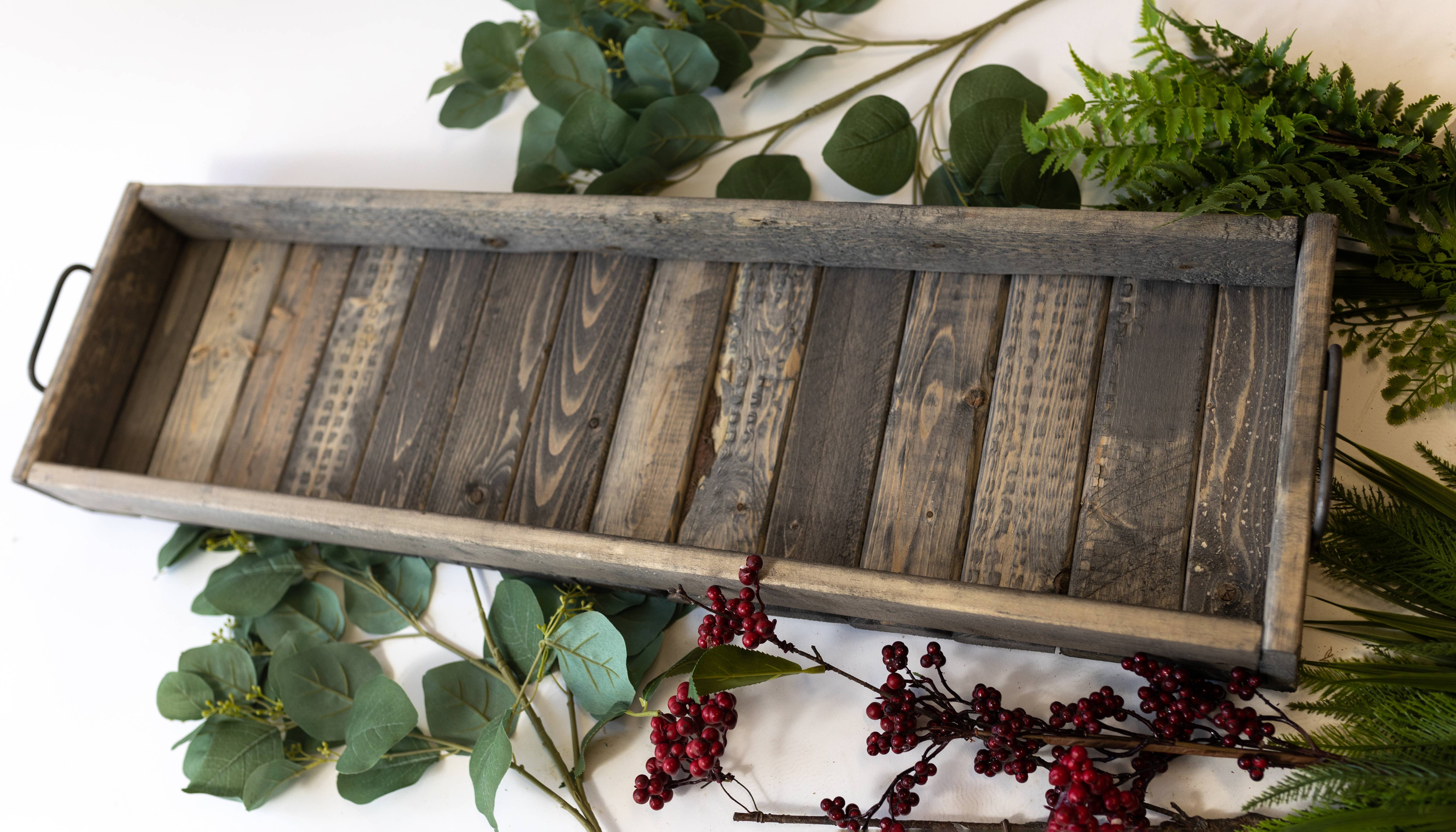 Forever Green Art - Wholesale Decorative Tray - Long Wood Tray0