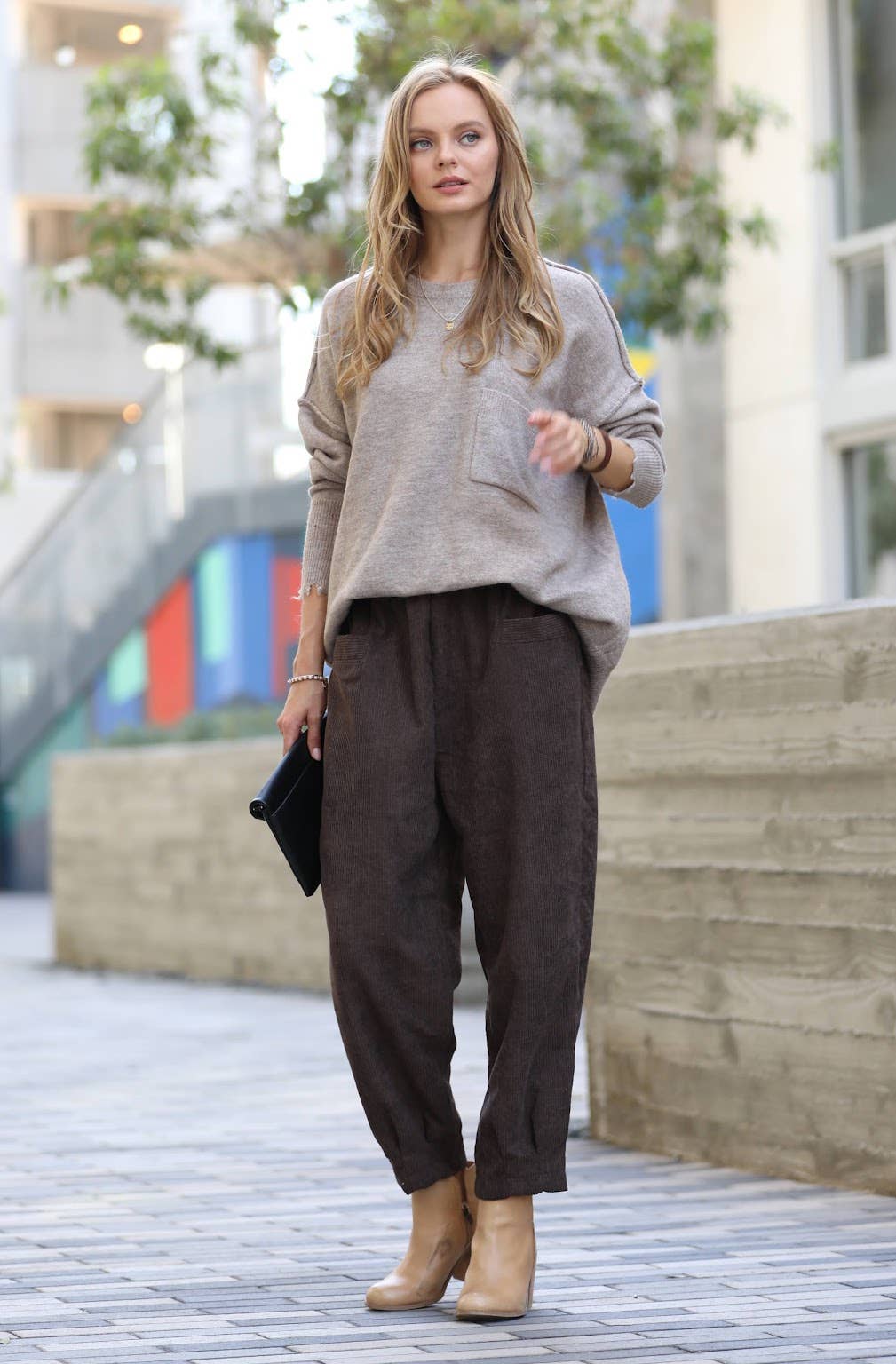 42POPS - Wholesale Pants - Women's - ,,,_.Corduroy Front pocket Baggy Pants20