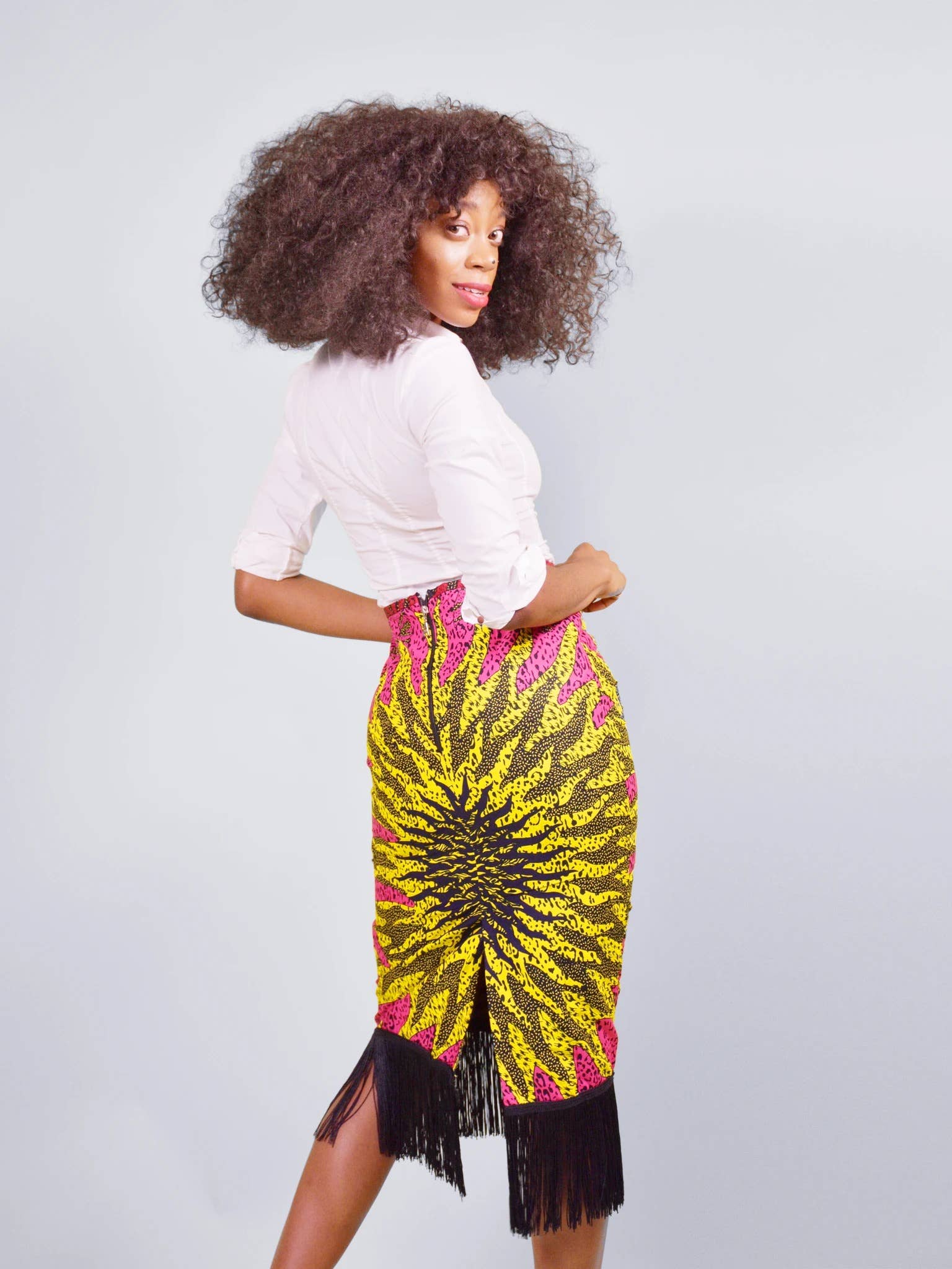 YTPshop - Wholesale Skirt - Women's - Blaze Fringe Skirt - Pink Base1