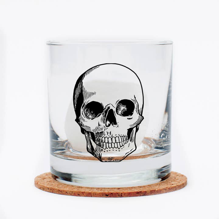 Counter Couture – Engroshandel Cocktail-/likørglas – Skull Rocks Glas | Sort Kranie | Whiskyglas
