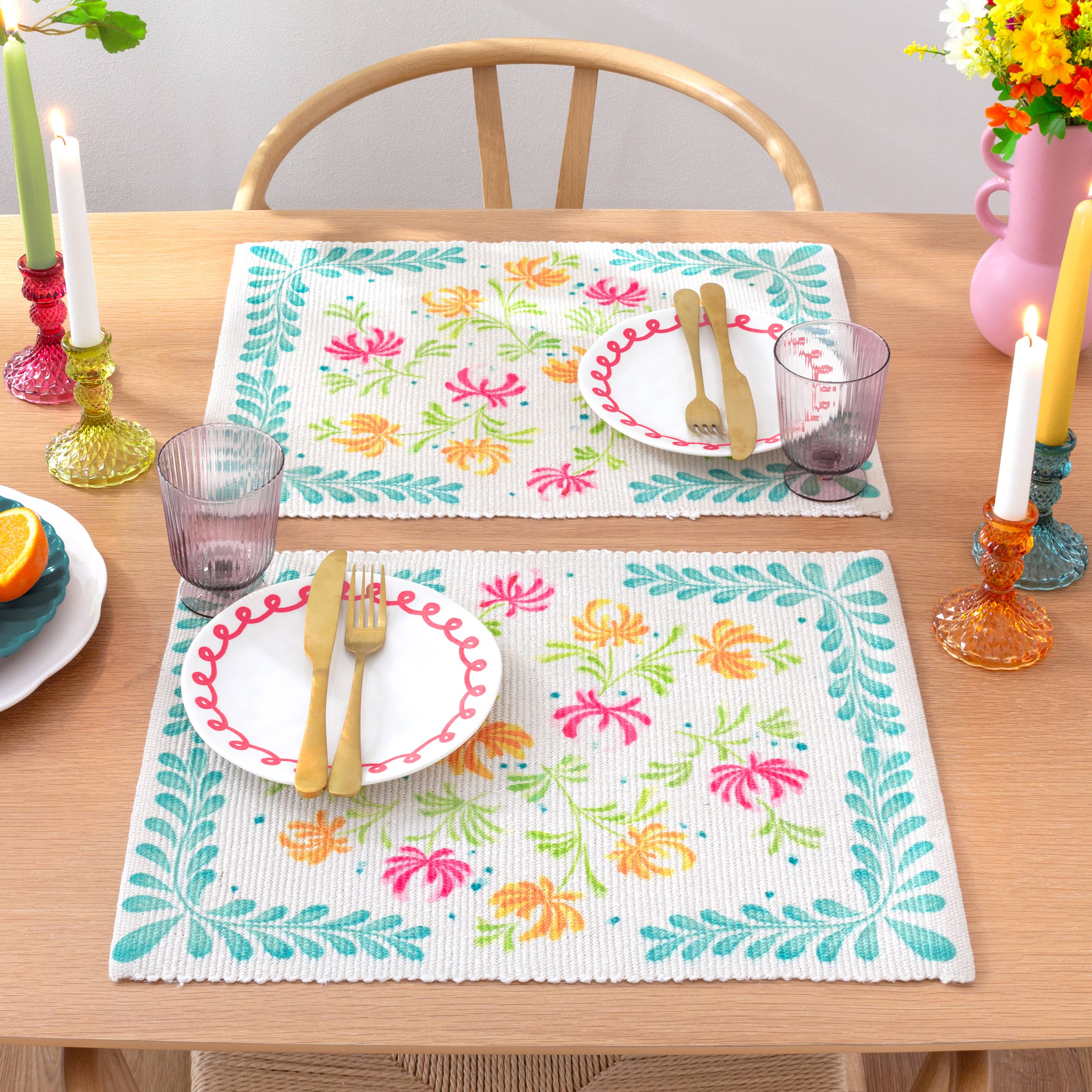 Honeysuckle Set of 4 Indoor/Outdoor Placemats Multicolour for wholesale on Faire1