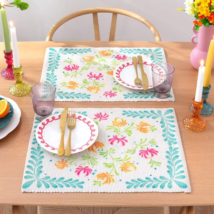 Honeysuckle Set of 4 Indoor/Outdoor Placemats Multicolour for wholesale on Faire1
