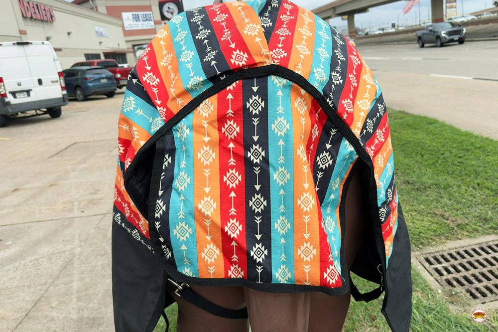 HILASON - Vente Équipement d’équitation - HILASON 1200D Housse d'Hiver Imperméable en Poly pour Cheval Couverture de Cou de Sortie Enveloppement de Ventre Tribal | Couvertures pour Chevaux7