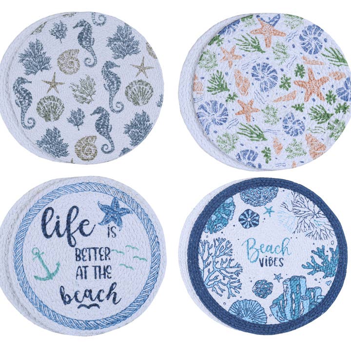 2-Pack Coastal Trivets Heat-Resistant Mat for wholesale by Mabelle Home