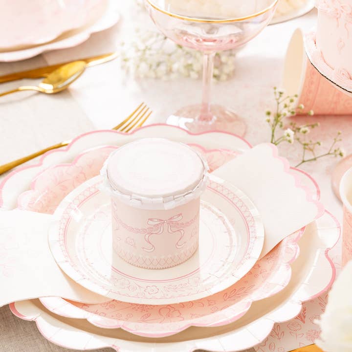 My Mind’s Eye - Wholesale Disposable Plate - PEM1141 - Pembroke Pink Floral 10" Plate1