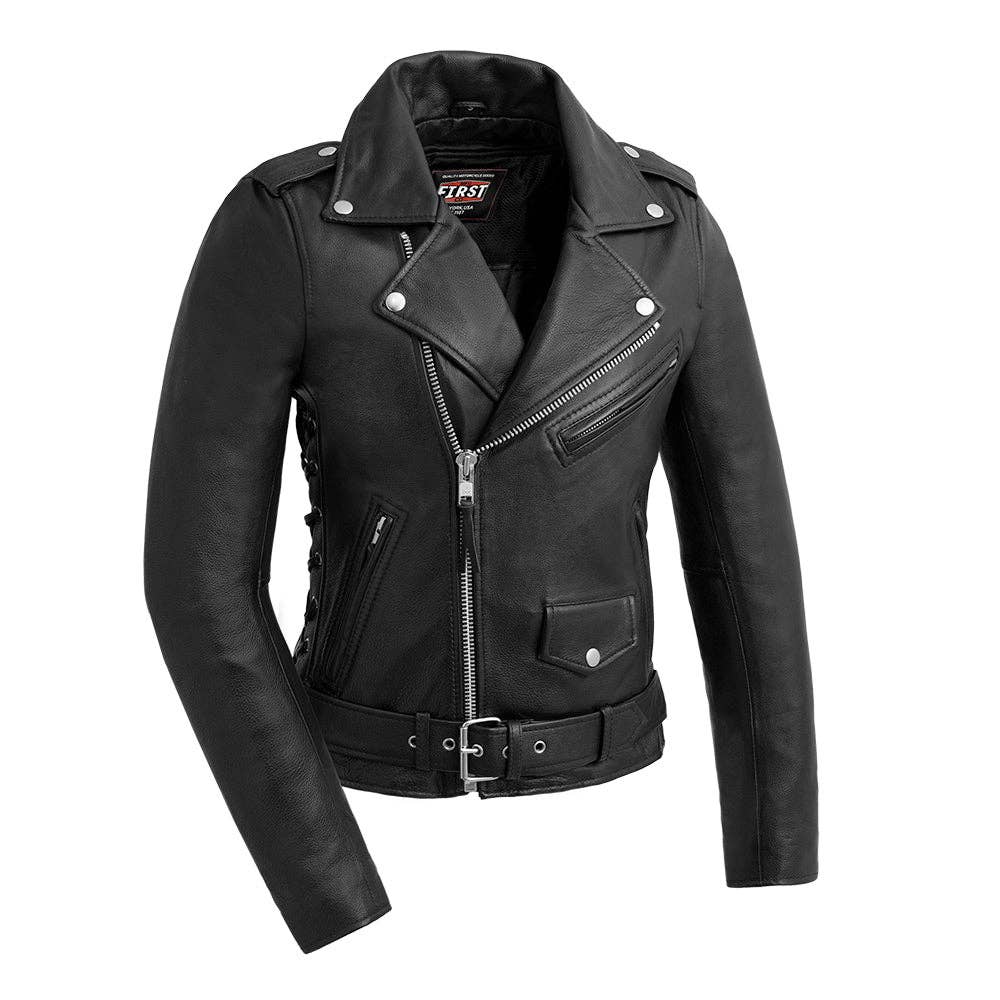 USA Leather Shop – Casaco de couro - Mulher por atacado – Casaco de Couro Personalizado para Motociclista Feminina Popstar0