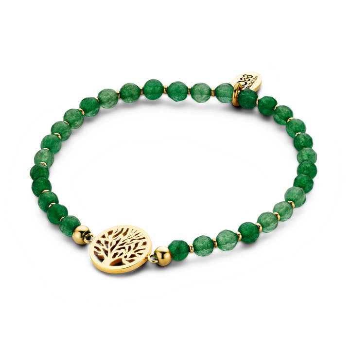 CO88 bracelet tree of life green jade ipg for wholesale by CO88 Collection