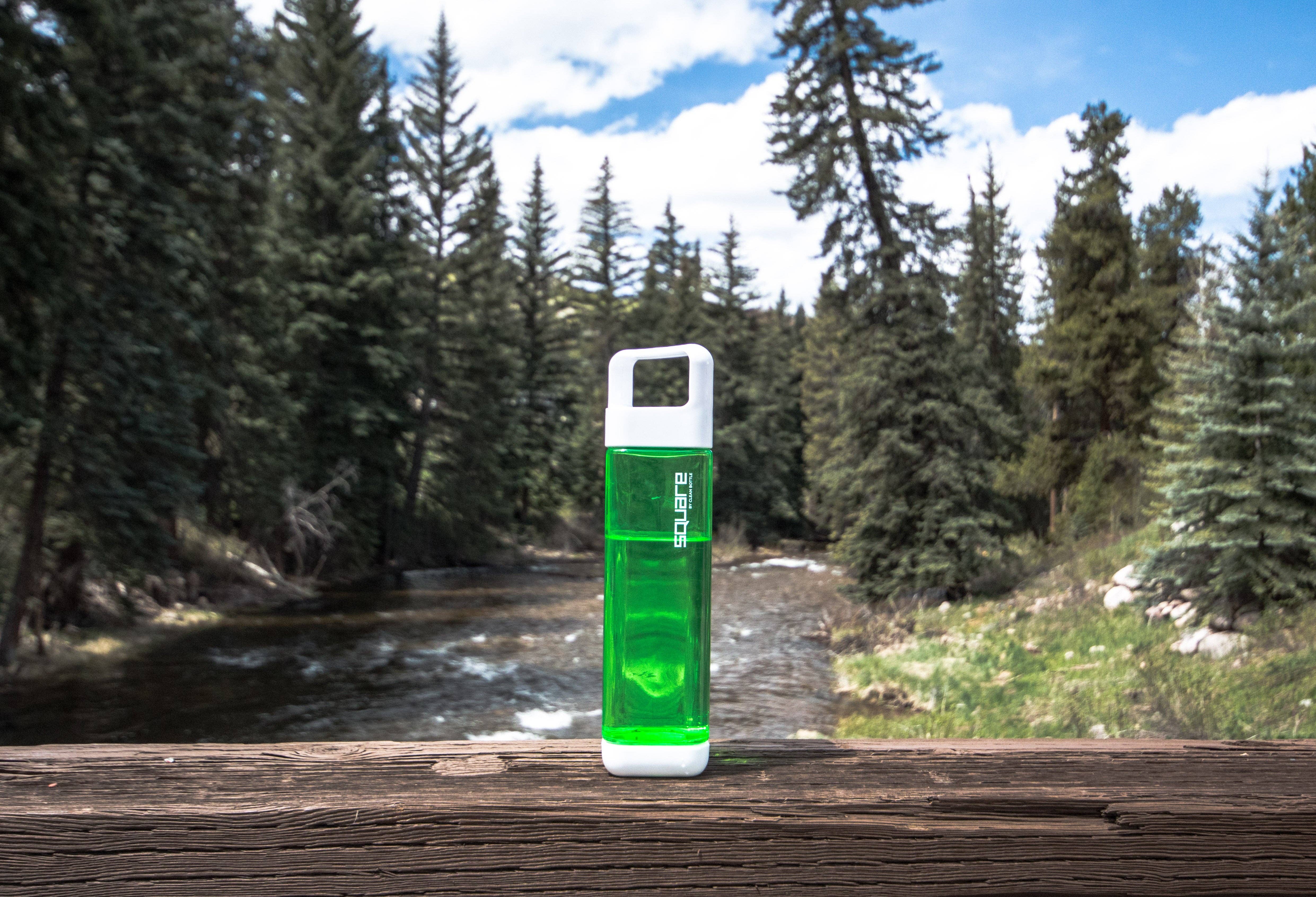 Clean Bottle - Vente Bouteilles d'eau - Bouteille d'eau carrée en Tritan sans BPA8